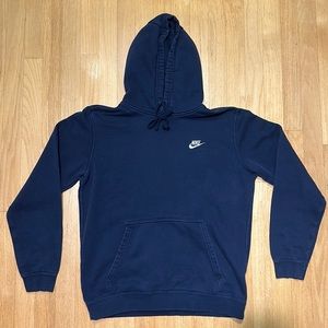Nike Men’s Navy Blue Hooded Sweatshirt Size Medium